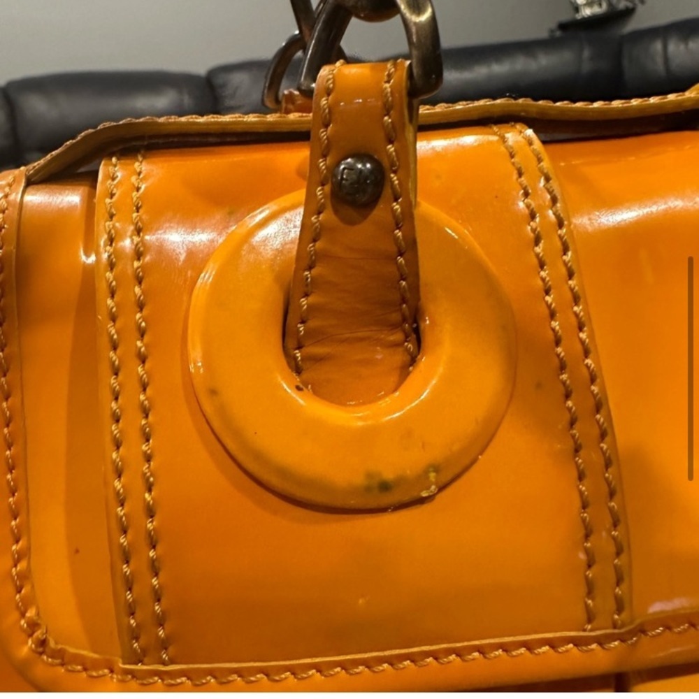 Fendi B. Bag Borsa Orange Women's Bag GUC Authentic - Picture 6 of 16